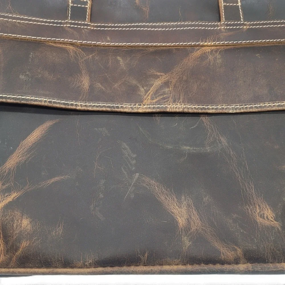 HLC Full Grain Leather Messenger‎ Bag 18